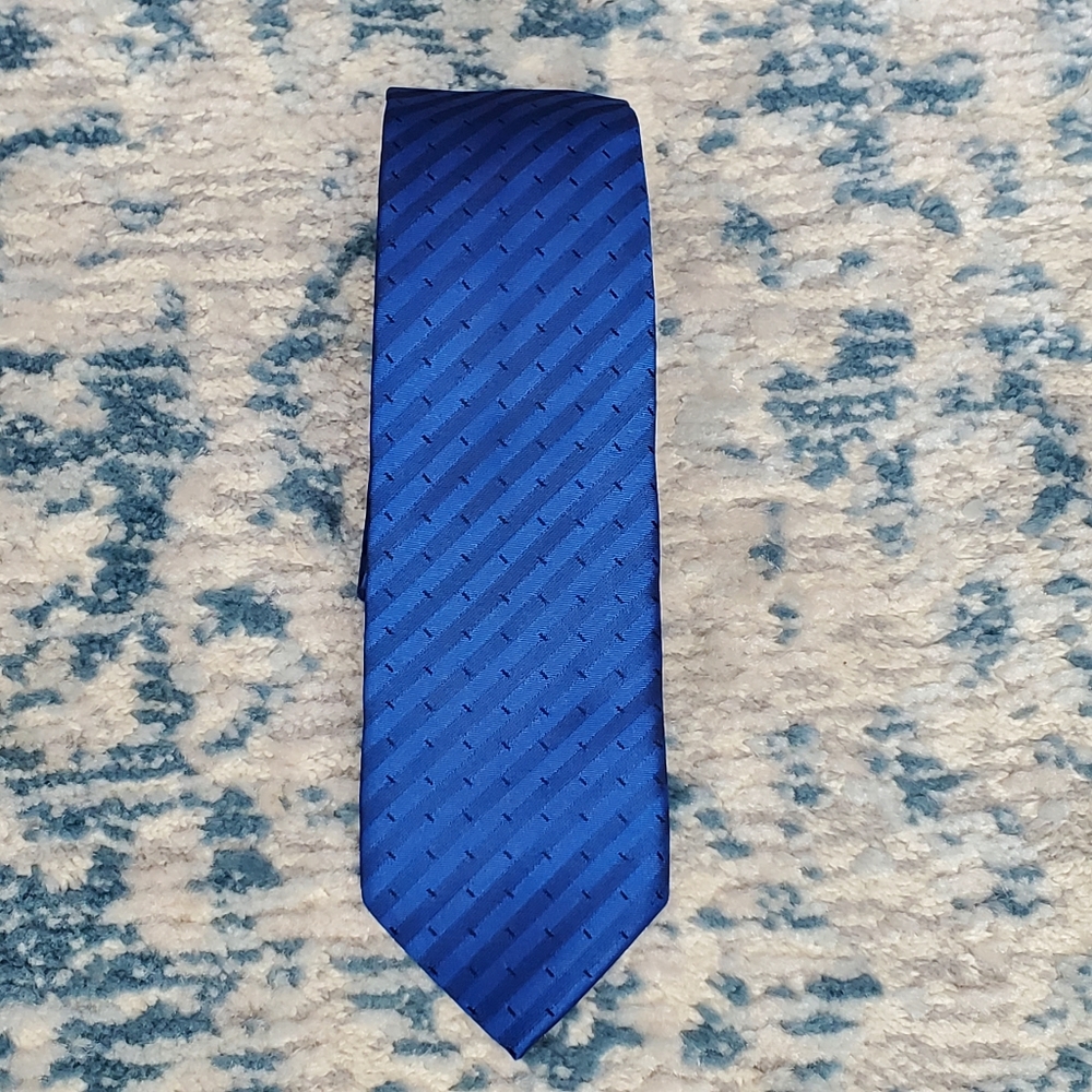 The Mens Store Cobalt Blue Skinny Tie